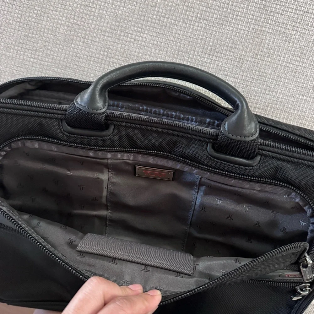 Tumi Black Men's Laptop Sleeve with handles